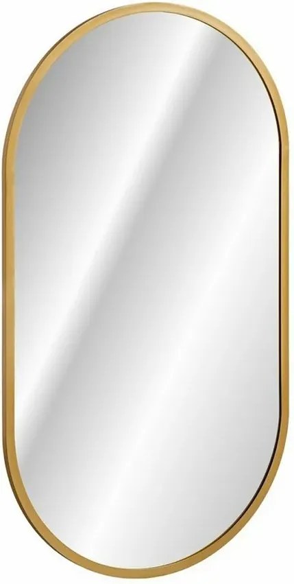 Oglinda cu iluminare LED 50x90 cm cu rama Comad Apollo auriu