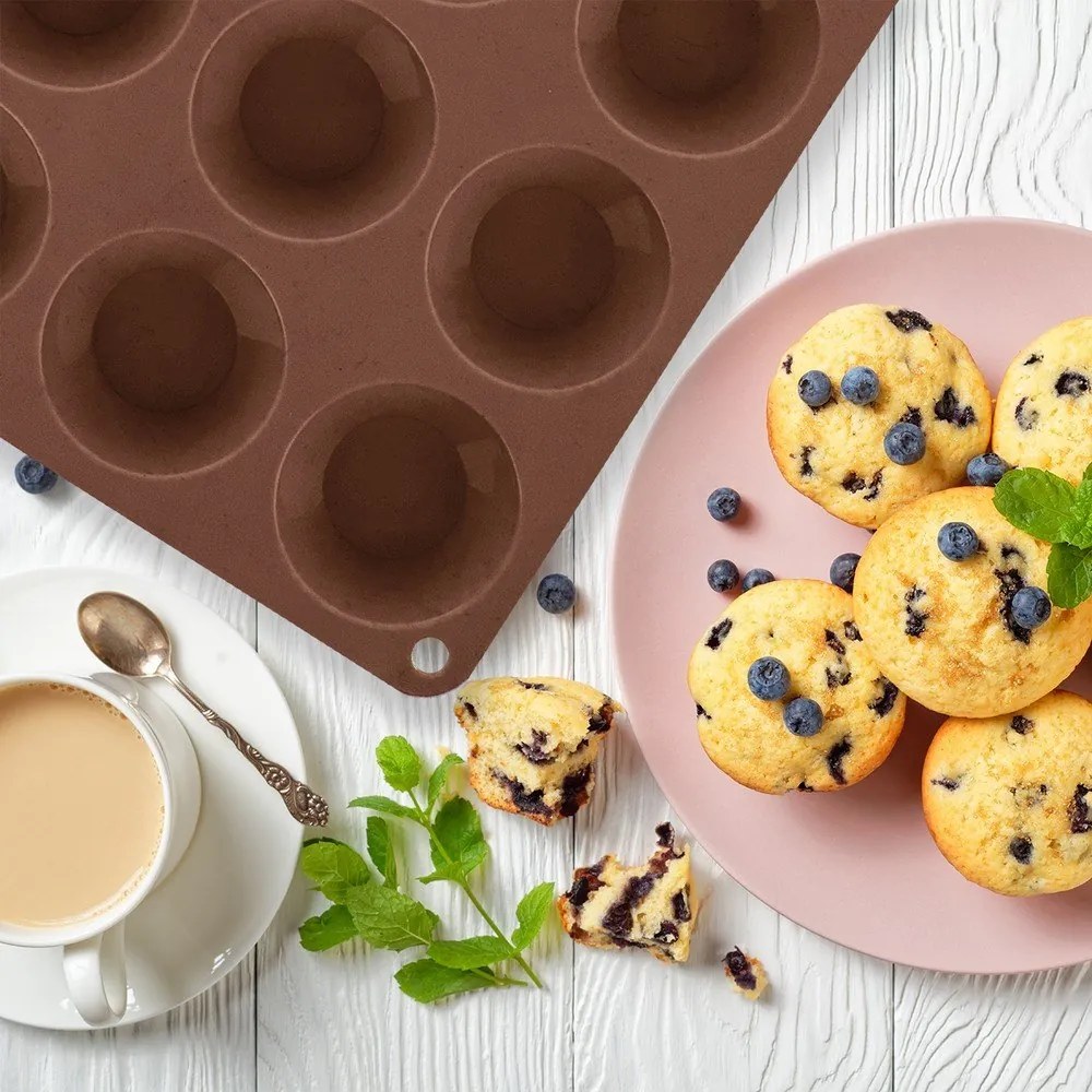 Formă de copt pentru brioșe din silicon 23,5x29 cm – Orion