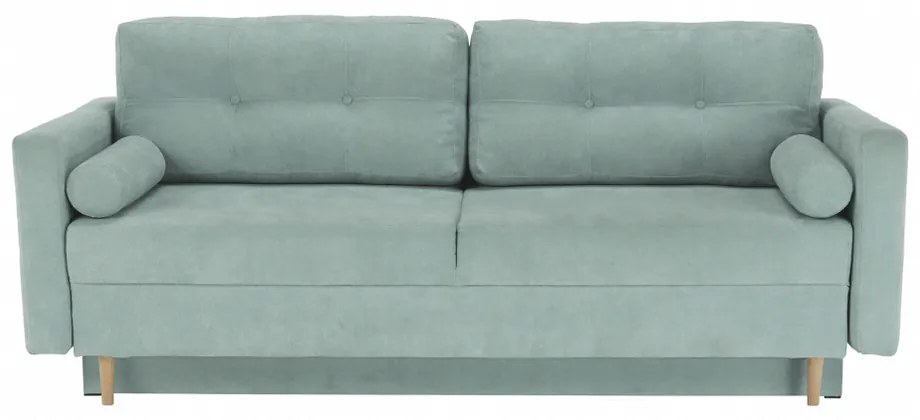 Canapea extensibilă, verde mentă textil Queens, AURELIA