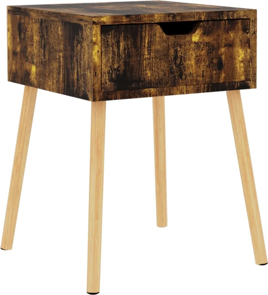 vidaXL Noptieră, stejar afumat, 40x40x56 cm, lemn prelucrat