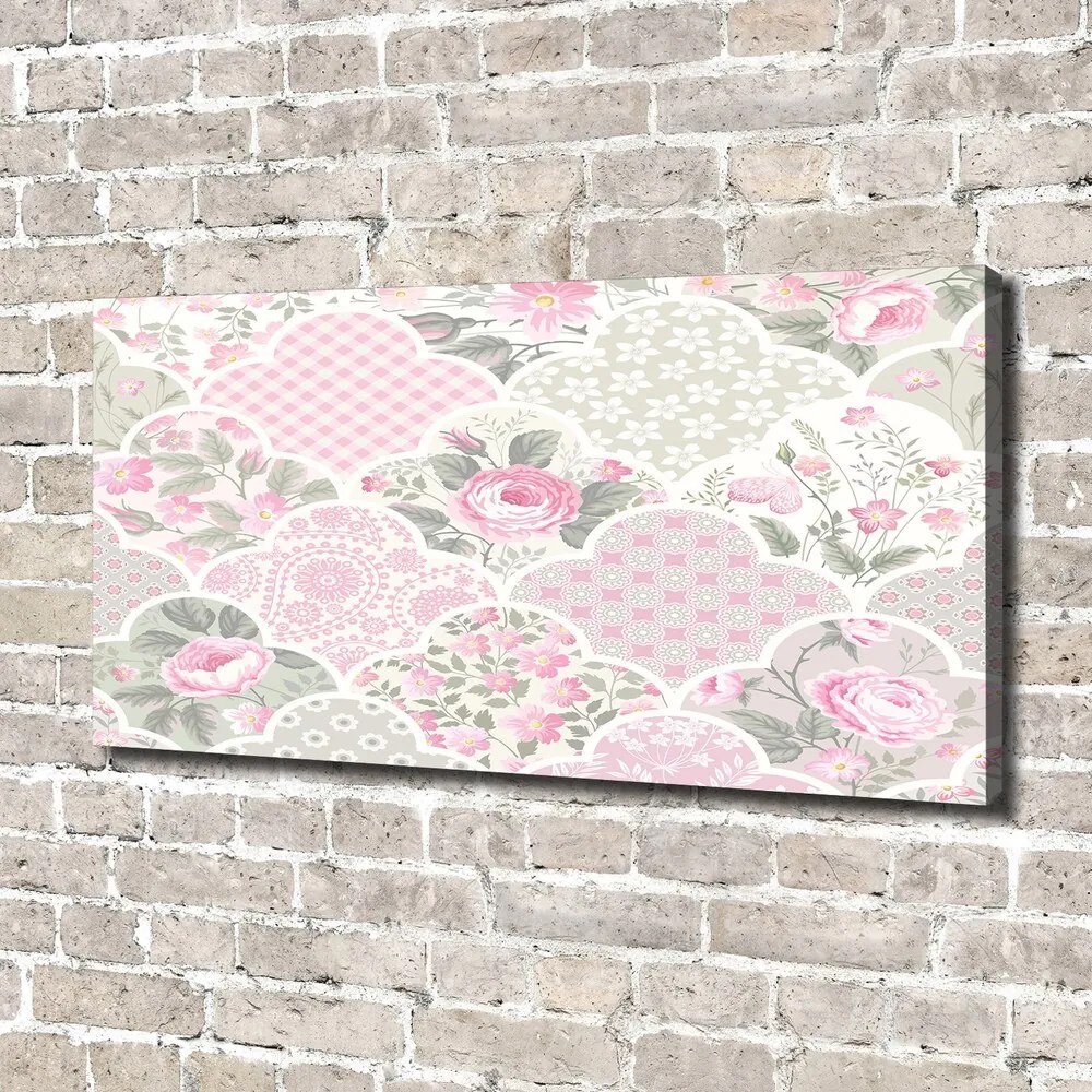 Tablou pe pânză canvas Trandafiri si ornamente