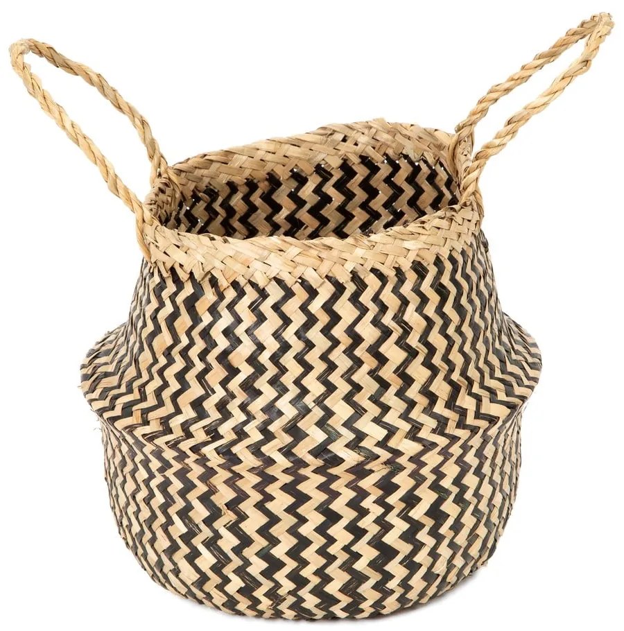 Coş depozitare din iarbă de mare Compactor Zic Zac, ⌀ 27 cm