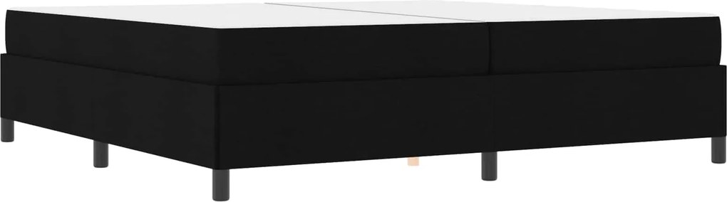 vidaXL Pat cu arcuri cu saltea Negru 200 x 200 cm țesătură