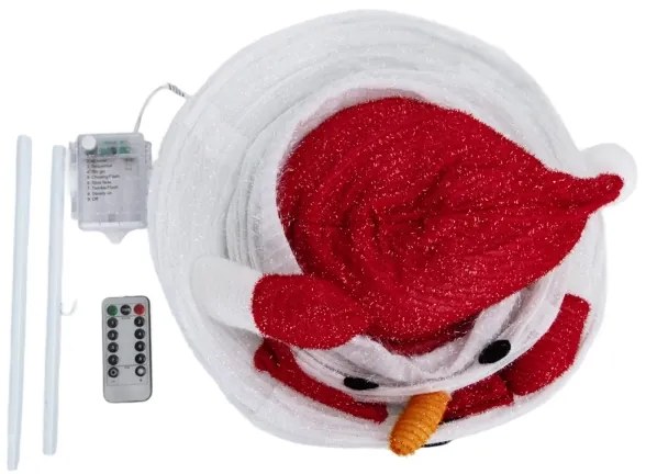 Aigostar - Decorațiune LED de Crăciun pentru exterior, om de zăpadă, 50 LED, 3x AA, 0,7 m, IP44