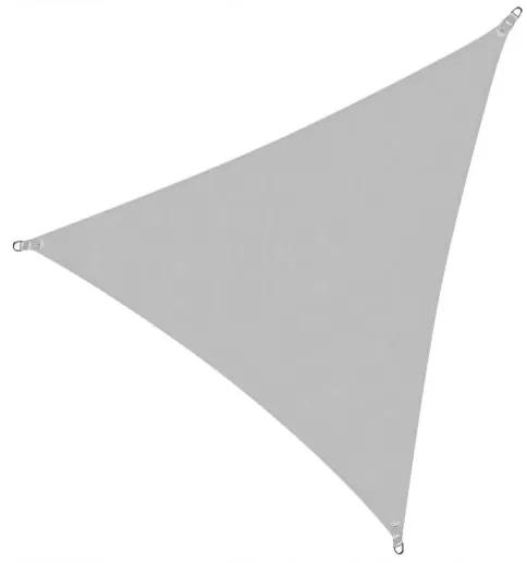 Copertina parasolar, triunghiulara, inele metalice, gri, 3x3x3 m, Springos