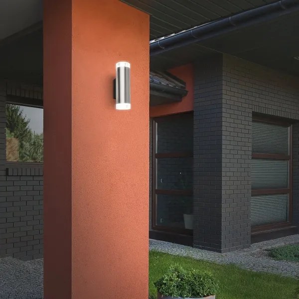 Aplică LED de exterior Brilo 2xGU10/4,7W/230V IP44 4000K crom mat