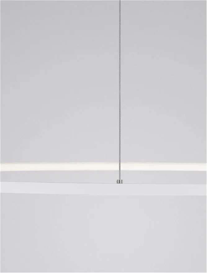 Lustra LED suspendata design modern circular TARQUIN D-100cm alba
