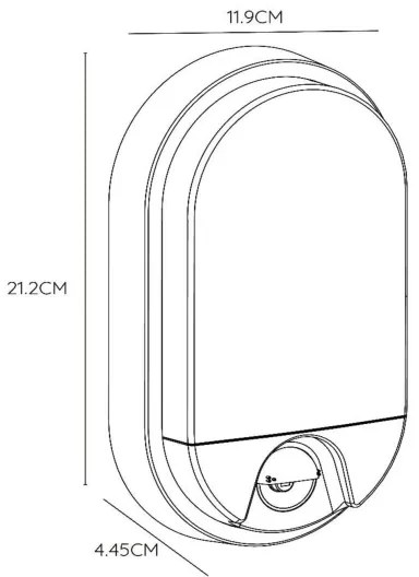 Aplică LED de exterior cu senzor Lucide 22864/10/30 HUPS LED/10W/230V IP54