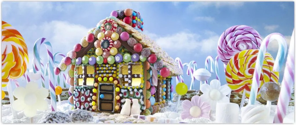 Tablou - Căsuță de turtă dulce (120x50 cm)