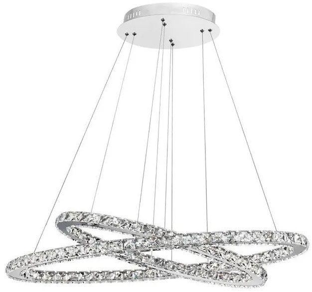 Lustra LED ovala cristal K9 Celine 85x42cm NVL-7403002