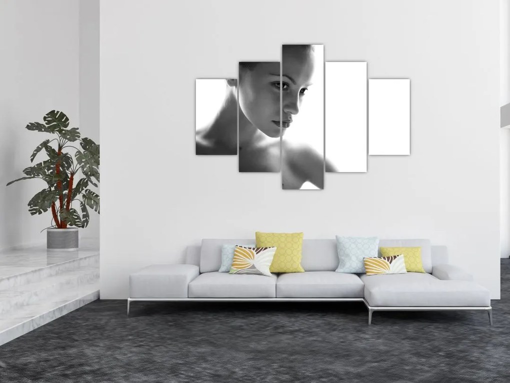 Tablou - Portretul femeii, alb- negru (150x105 cm)