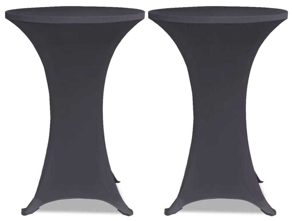 131430 vidaXL Husă elastică pentru masă, 2 buc., antracit, 80 cm