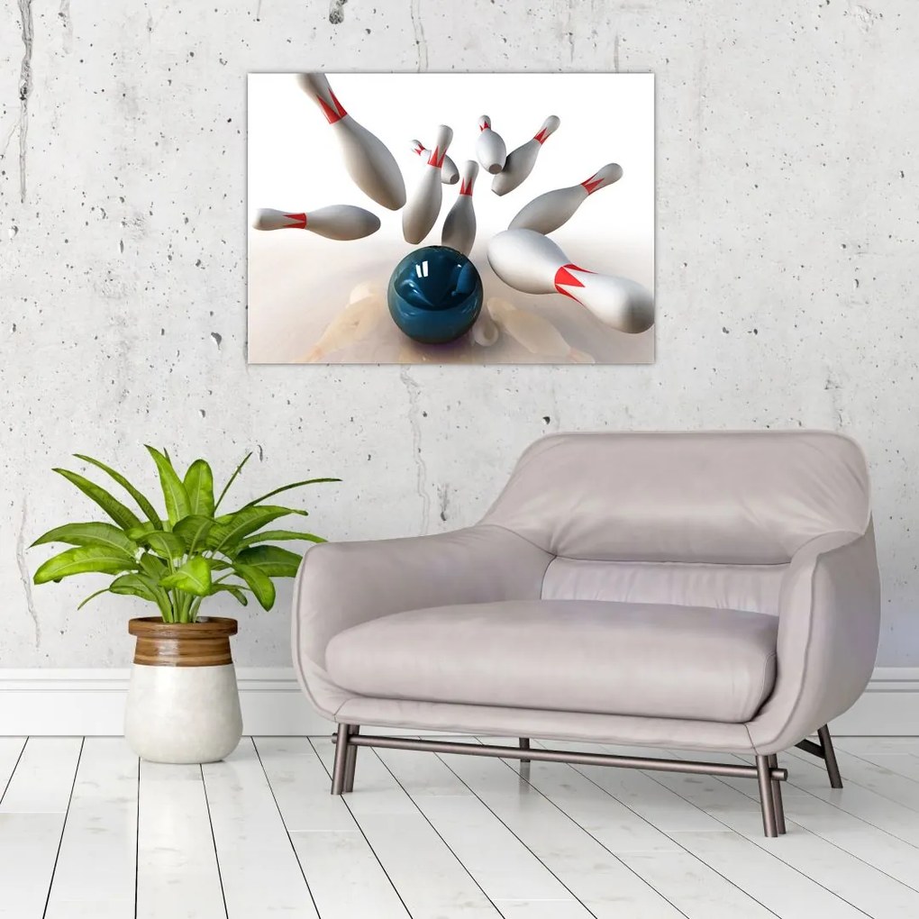 Tablou pe sticlă - Bowling (70x50 cm)