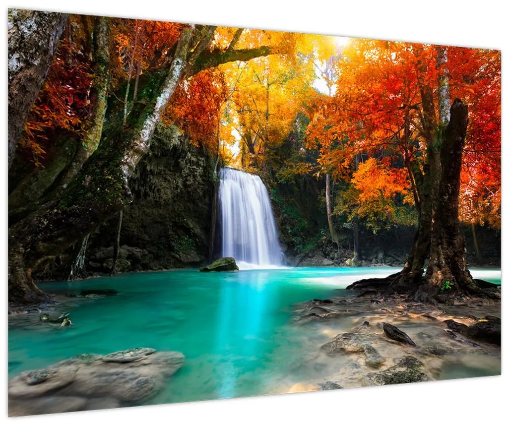 Tablou - Laguna de Smarald (90x60 cm)