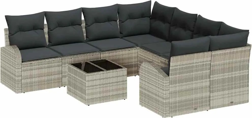 vidaXL Set de canapele pentru grădină 55 x 55 x 37 cm poliratan