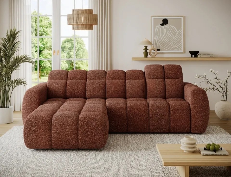Colțar extensibil electric ELTAP Fanito Stânga 288x200 cm | Funcție pat 84x232 | Tetieră reglabilă | Design premium (Culoare: Bej / Royal 18)