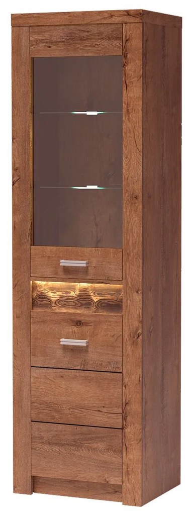 Vitrină Indie 04 (cu iluminat LED) (Arin deschis). 1057760