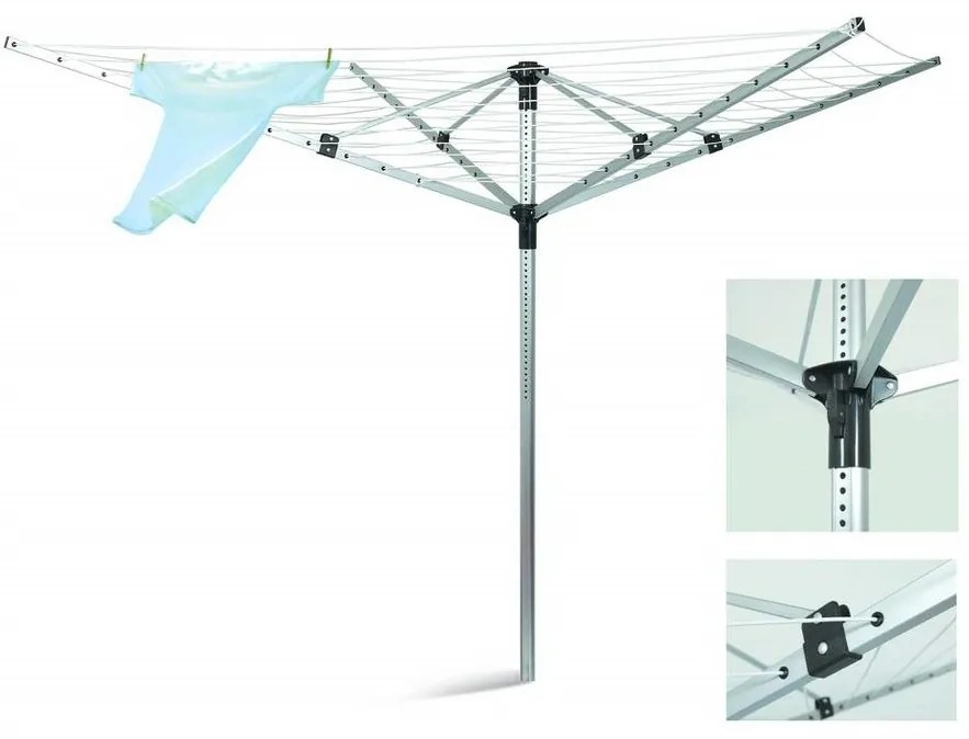 Uscător de rufe de exterior Brilanz 4 brațe, 50 m, M