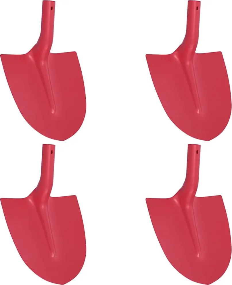 vidaXL Cap de lopată 4 pcs Roșu 39,5 x 27,5 cm