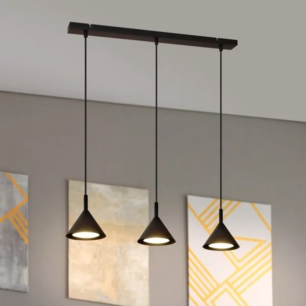 Lustră pe cablu ETNA 3xGX53/10W/230V negru