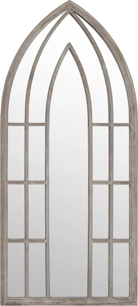 vidaXL Oglindă de grădină, nisipiu, 100x45 cm, fier uz exterior