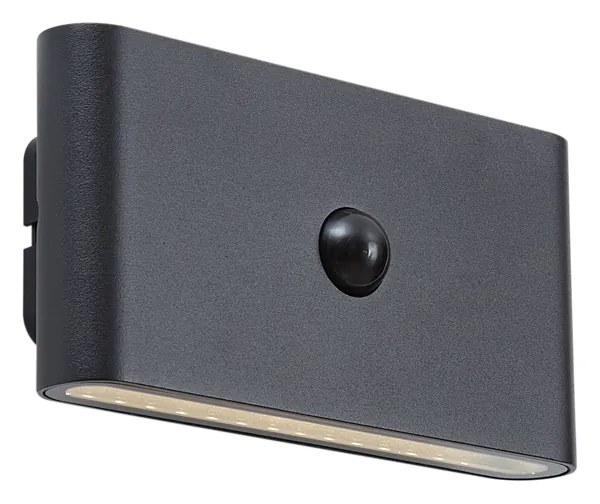 Lampă de perete neagră cu senzor magnetic în 4 trepte, cu LED reîncărcabil - Batt