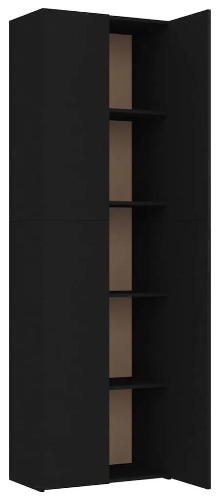 Dulap de birou, negru, 60x32x190 cm, PAL Negru