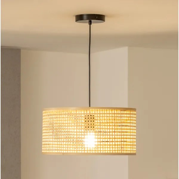 Brilagi - Pendul LED pe cablu CERIA BOHO 1xE27/40W/230V Ø 40 cm bambus