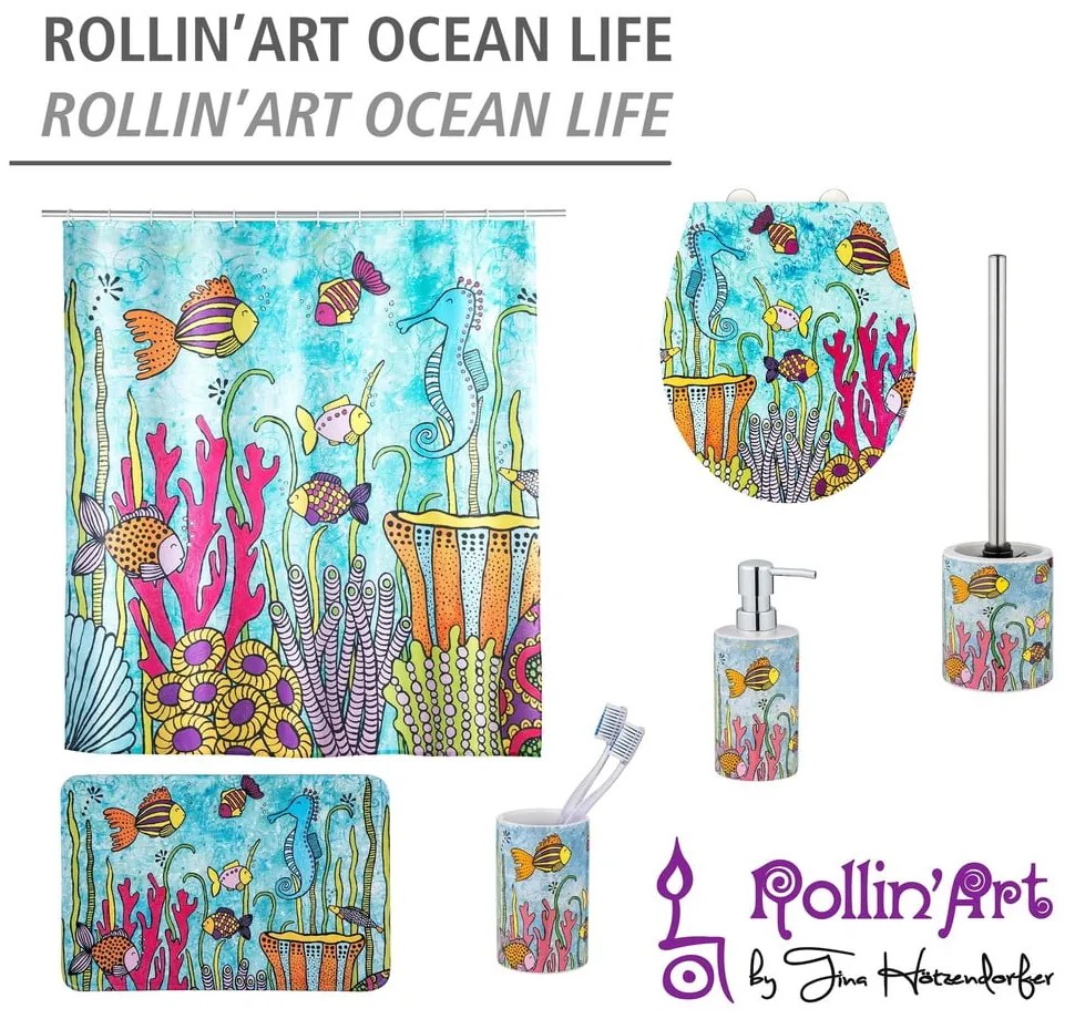 Dozator de săpun lichid din ceramică 360 ml Rollin'Art Ocean Life – Wenko