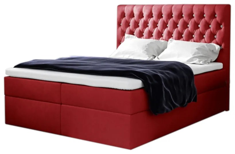 Expedo Pat tapițat boxspring TOMIO + topper, 120x200, jasmine 60
