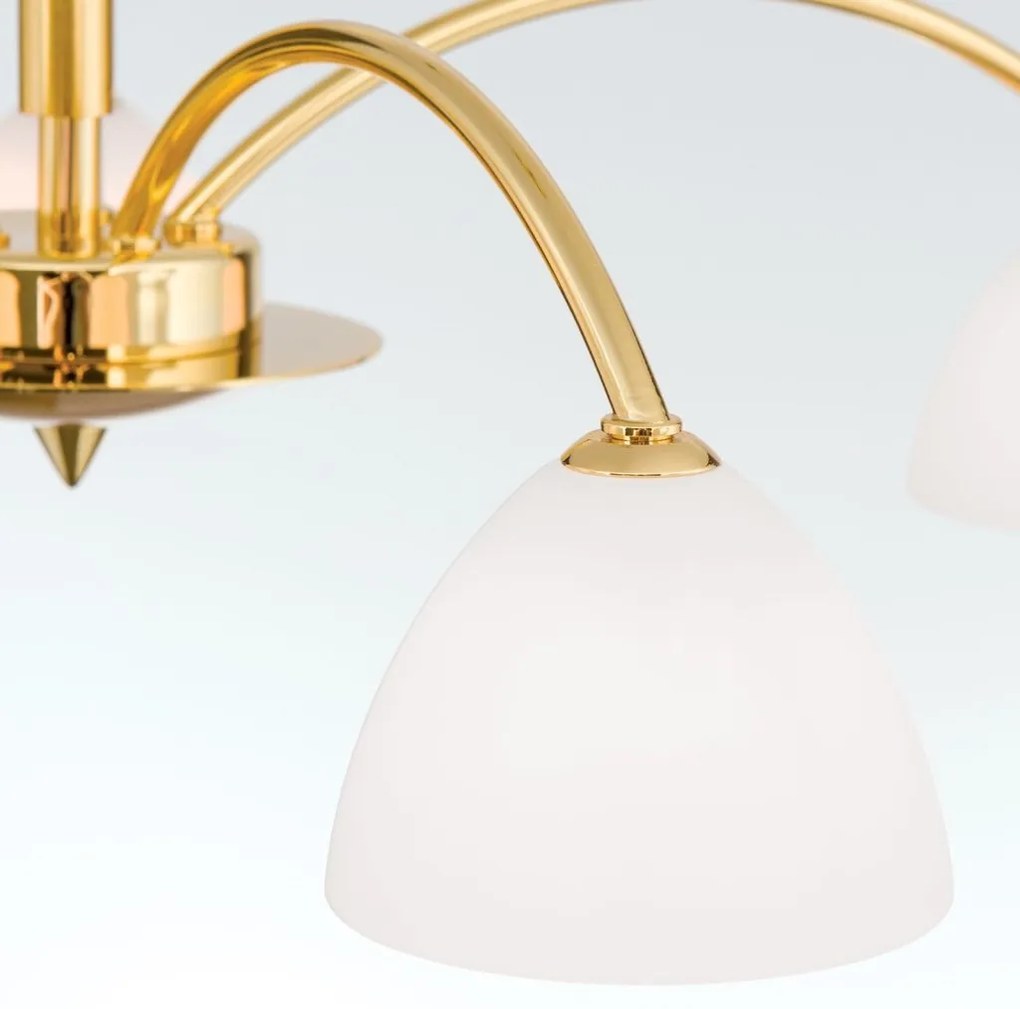 Candelabru 5 brate elegant design modern OPALDESIGN, auriu mat