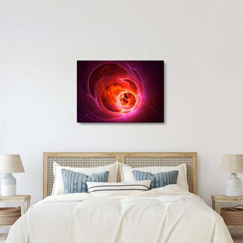 Tabloul modern cu abstracțiune roz (70x50 cm)
