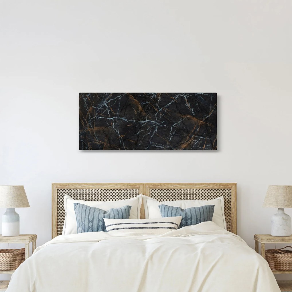 Tablou - Marmură neagră (120x50 cm)