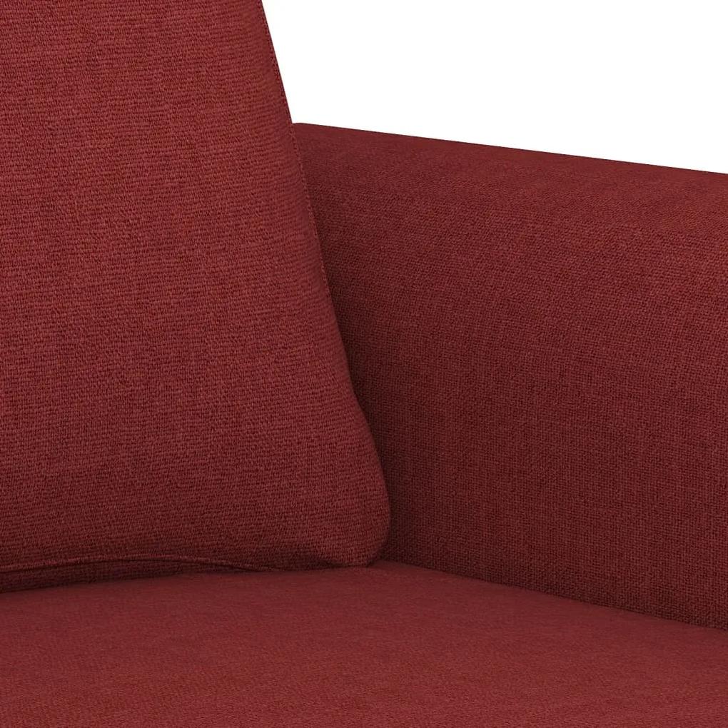 Canapea cu 2 locuri, rosu vin, 140 cm, material textil Bordo, 172 x 77 x 80 cm