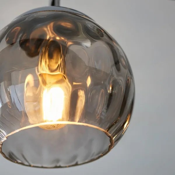 Endon 97971 - Lustră aplicată DIMPLE, 3xE14/7W/230V, crom lucios/gri fumuriu