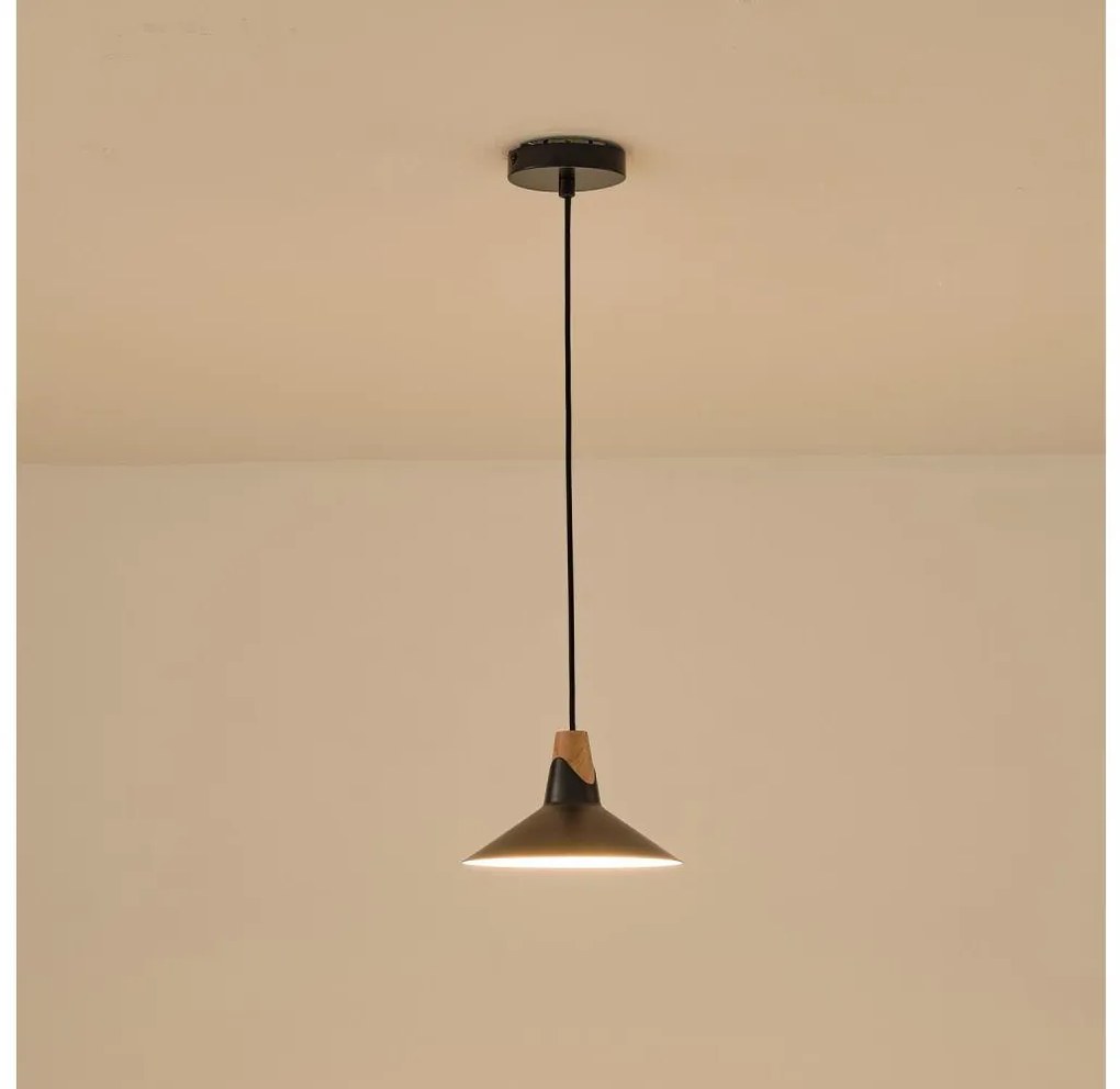 Lustră pe cablu 1xE27/15W/230V negru