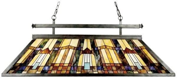Elstead QZ-INGLENOOK-ISLE - Candelabru Tiffany INGLENOOK suspendat pe lanț, 3xE27/100W/230V