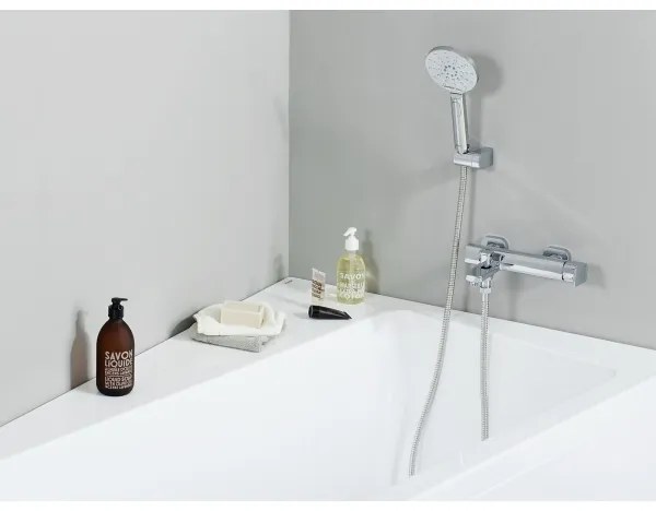 Ravak X07P233 - Pară de duș manuală cu buton FLAT, crom lucios