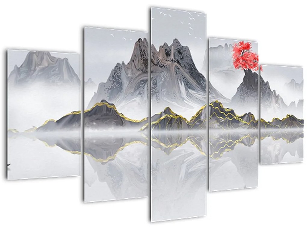 Tablou - Munții în ceață (150x105 cm)