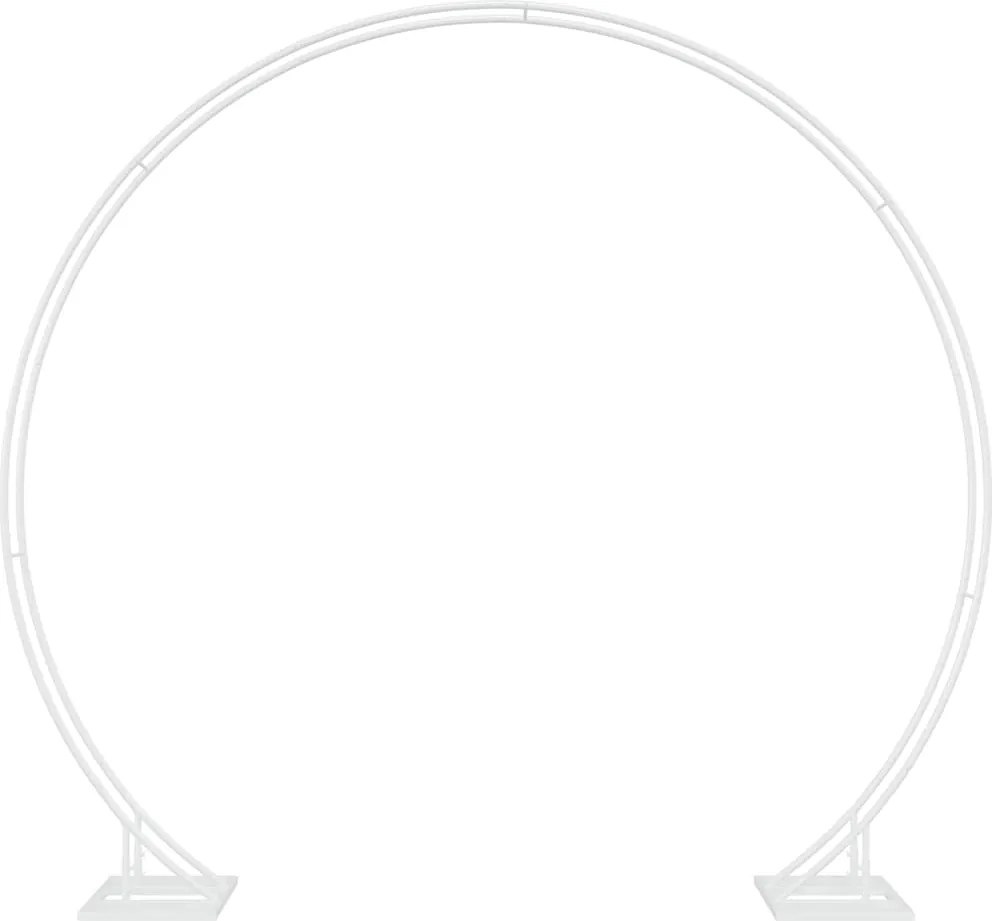 vidaXL Arc de nuntă Alb 220 x 45 x 200 cm Oțel