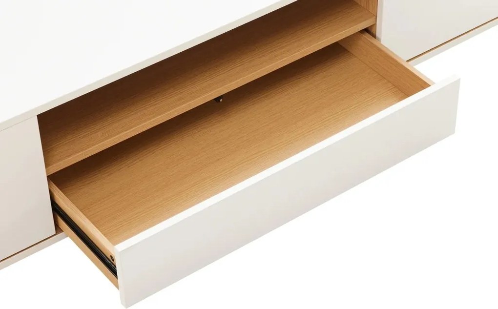 Comoda TV suspendata LOFT 150cm natur/ alb