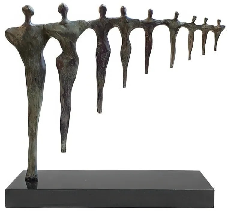 Statueta bronz masiv "Echipa de perspectiva"