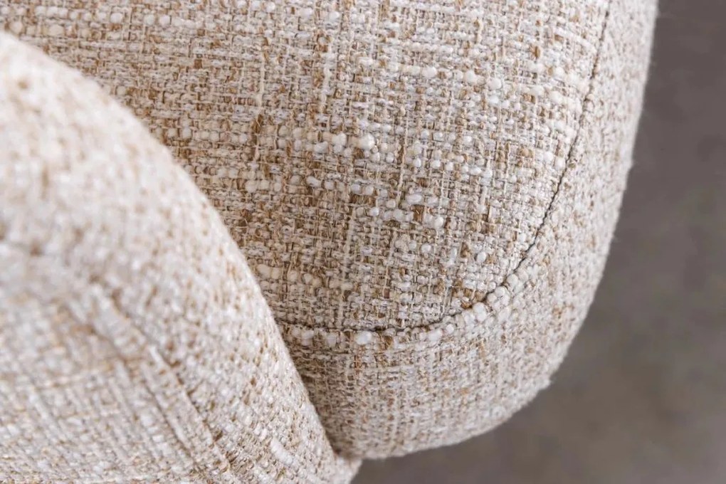 Set de 2 scaune pivotante picioare din lemn Big George sampanie greige texturat