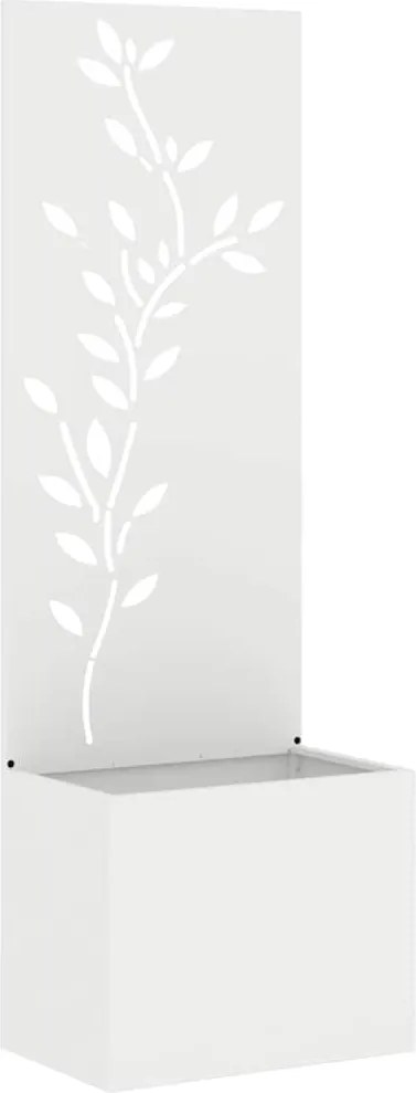 vidaXL Ecran de intimitate pentru grădină Floral Alb 50 x 140 cm