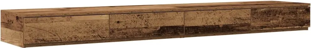 vidaXL Sertare pentru pat cu sertar Lemn vechi 200 x 36,5 x 16,5 cm