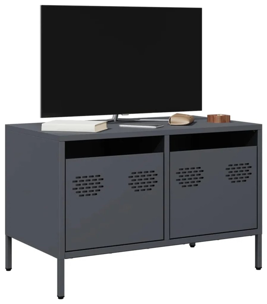 vidaXL Dulap TV, antracit, 68x39x43,5 cm, oțel laminat la rece