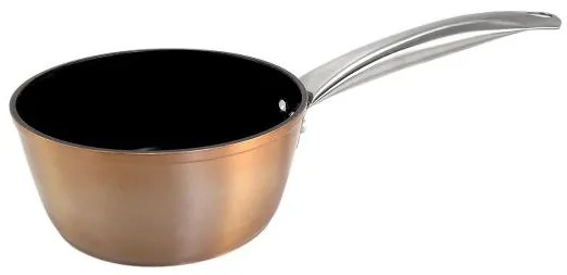 Oala cu maner INOX, 1.2 L, 16 cm, antiaderenta, Copper Line, MAGIC HOME