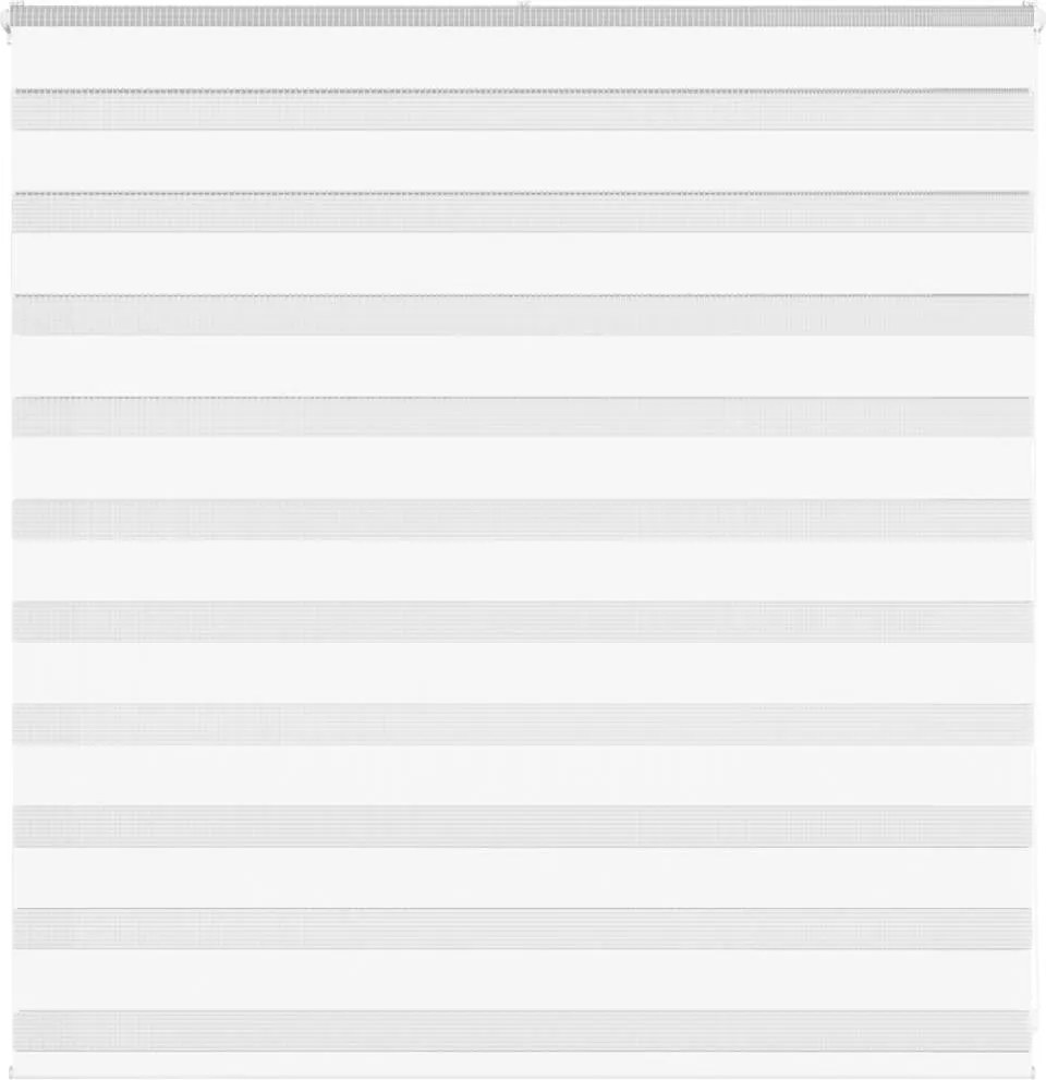 vidaXL Jaluzea tip zebra alb lățime țesătură 140,9 cm poliester