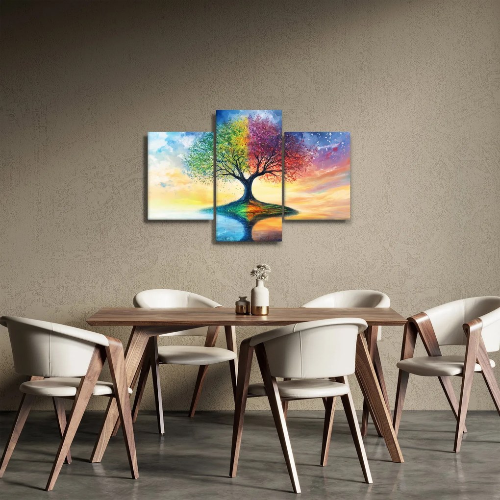 Tablou – Arbore pictat al anotimpurilor (90x60 cm)