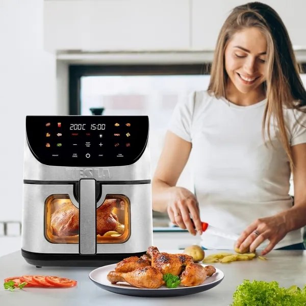 Friteuză cu aer cald inteligentă TESLA Electronics AirCook 9 l 1700W/230V Wi-Fi